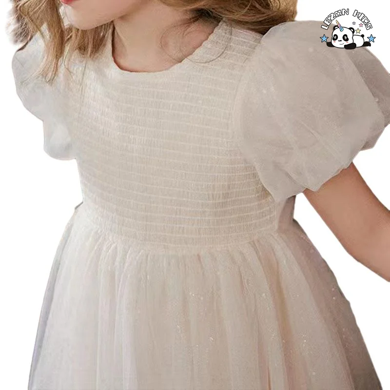 LEZONKIDS - OEM ODM Piano Competition Custom Elegant Girl Dress Puffy Tulle Dress for 3 to 14T Girls